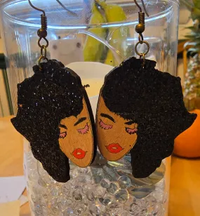 Africa Essence Earrings-Wooden Earrings