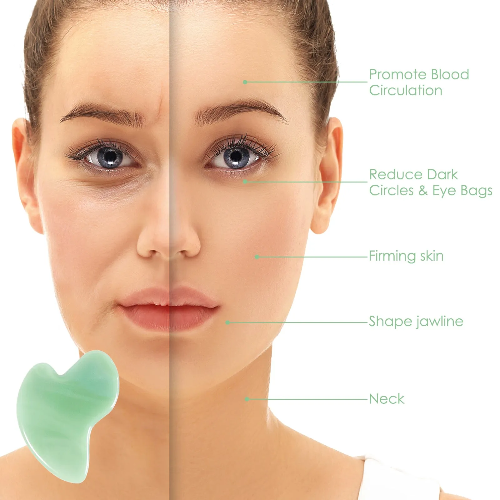 Aliver Gua Sha Tool - Green