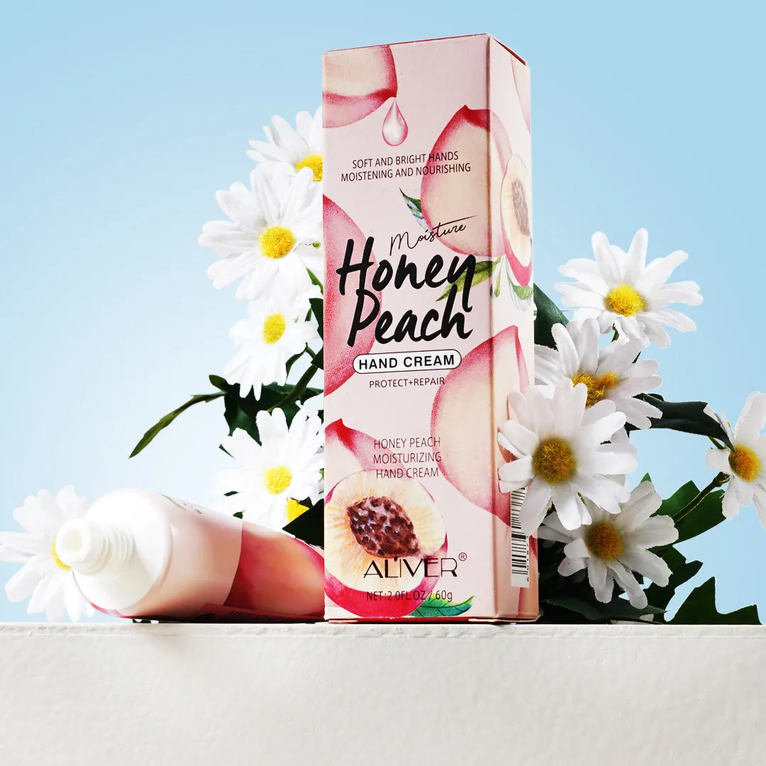Aliver Honey Peach Extract Daily Ultra Healing Hand Cream Moisturizing Antibacterial Dry Hand