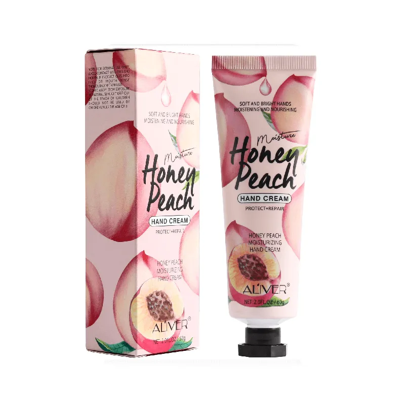 Aliver Honey Peach Extract Daily Ultra Healing Hand Cream Moisturizing Antibacterial Dry Hand