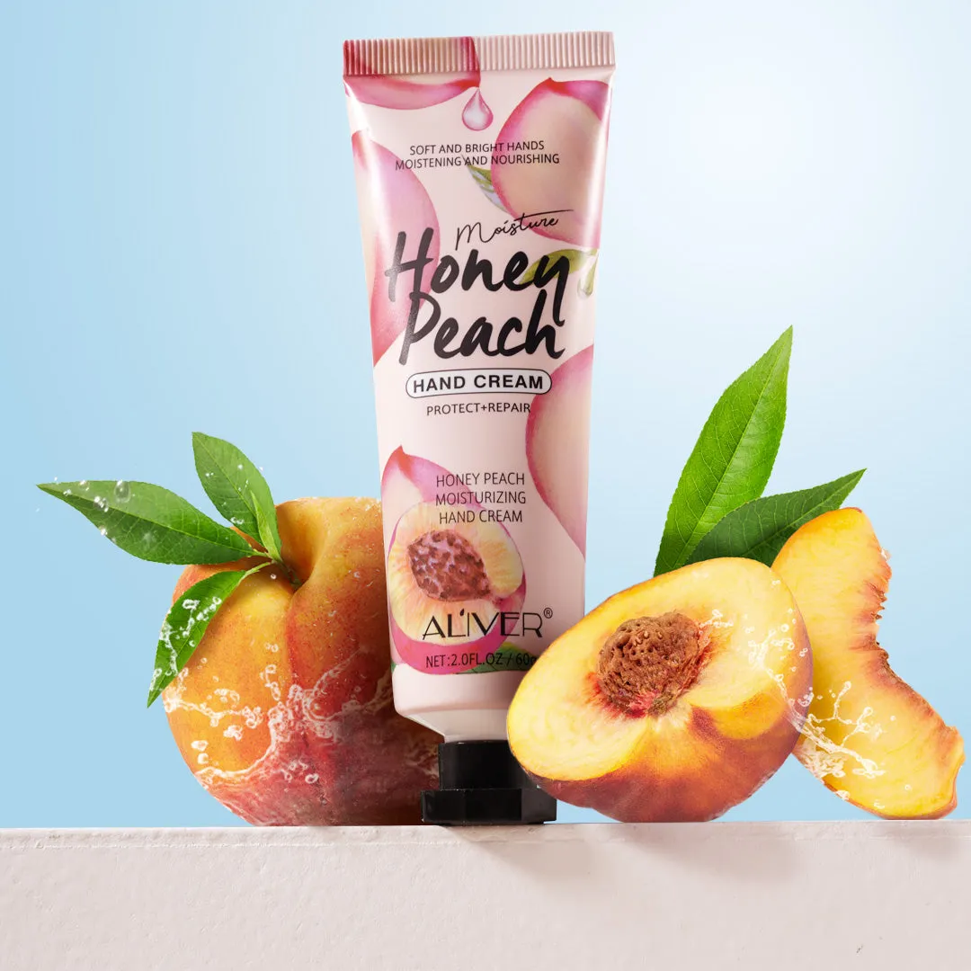 Aliver Honey Peach Extract Daily Ultra Healing Hand Cream Moisturizing Antibacterial Dry Hand
