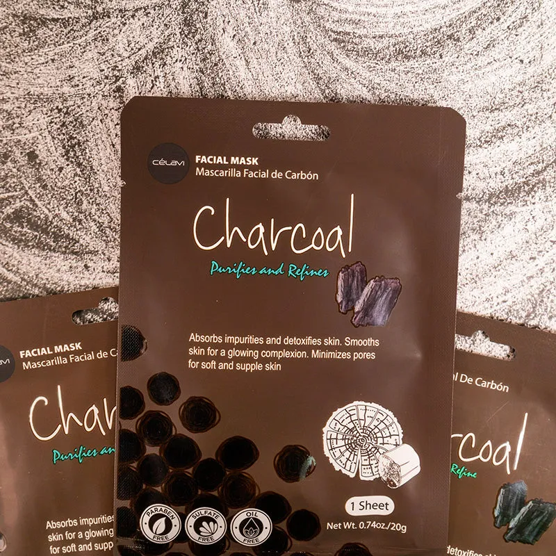 Essence Facial Sheet Mask Moisturizing Skin Care - Charcoal (24 units)