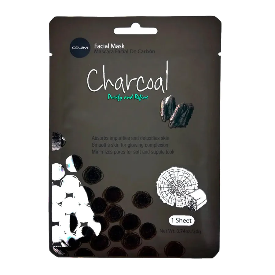 Essence Facial Sheet Mask Moisturizing Skin Care - Charcoal (24 units)